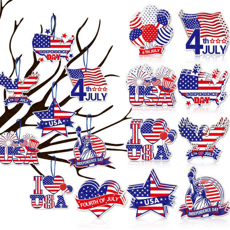 Colgante de decoración de fiesta del Día de la Independencia transfronteriza europea y americana image 1