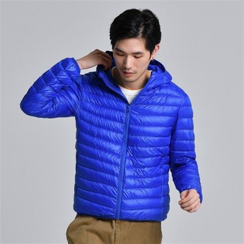 Chaqueta de algodón de terciopelo ligero anti-temporada de celebridades de Internet Chaqueta de algodón ligera delgada delgada con cuello alto para hombre