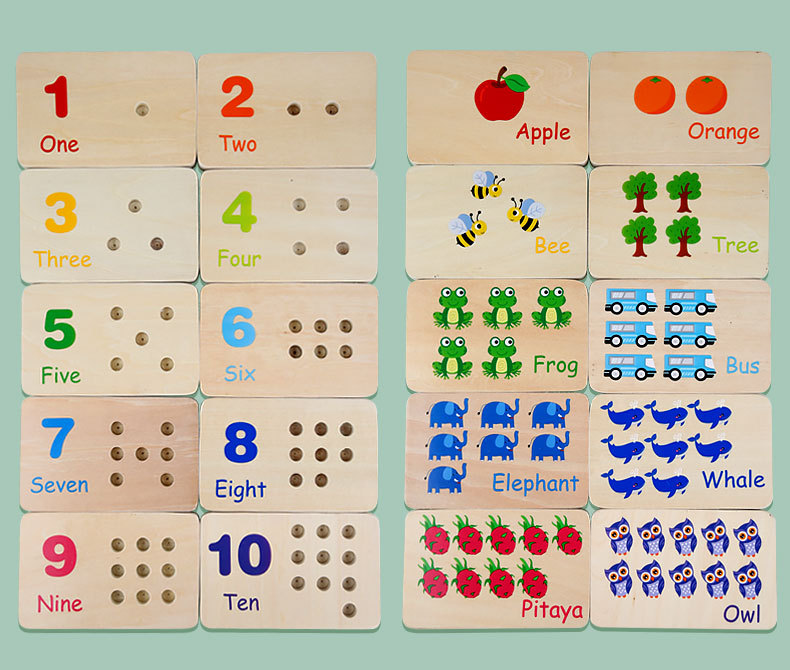 Çocuk Ahşap Eğitim Oyuncağı Montessori Duyusal Matematik Öğrenme Çubuğu Renk Tanıma Eşleştirme Zeka Geliştirme Oyunu