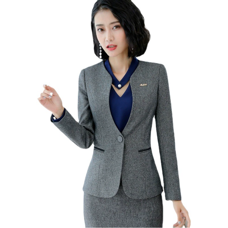 Весенне-осенний традиционный классический профессиональный женский брючный костюм OL с длинным рукавом, официальный рабочий костюм 1903 года