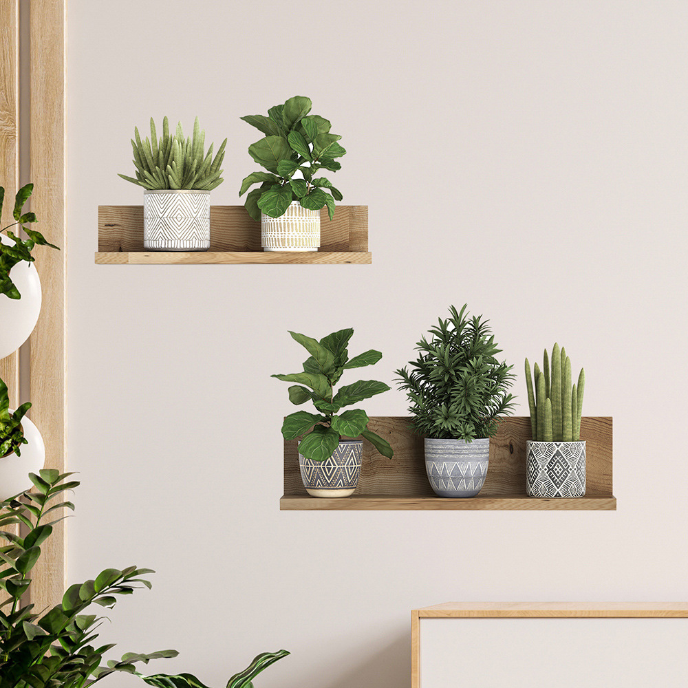 New simulation potted green plant wall stickers living room bedroom Porch restaurant Wall beautification stickers ZC-57-002