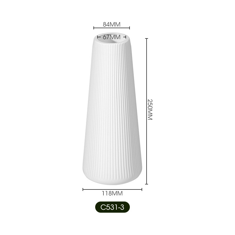 黑色仿陶瓷塑料花瓶水养鲜花瓶客厅摆件插花装饰品花器可蓄水摆件|undefined