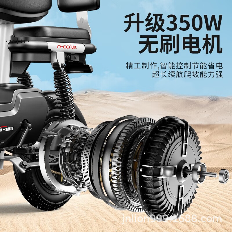 Phoenix (Phoenix) nuevo coche eléctrico estándar nacional para estudiantes adultos bicicleta eléctrica masculina y femenina 48V coche de batería