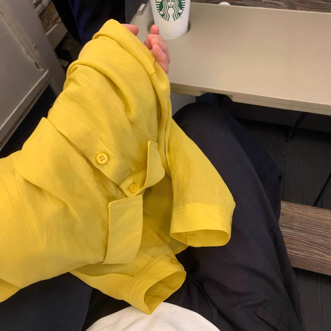 Yellow thin summer shirt