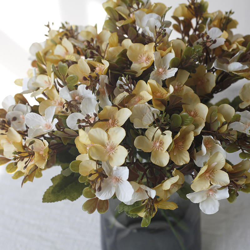 Artificial Hydrangea Bouquet For Wedding Home Table Decoration_voghion.com