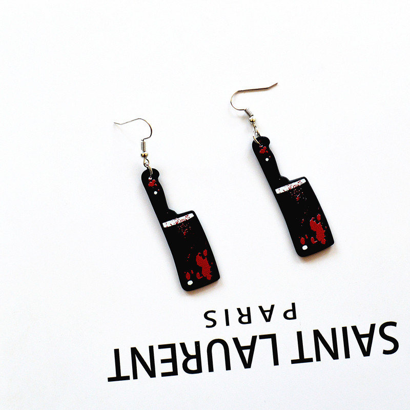Earrings Classification Halloween Novelty Knife Arylic Festival Earrings Party Supplies Party Accessories