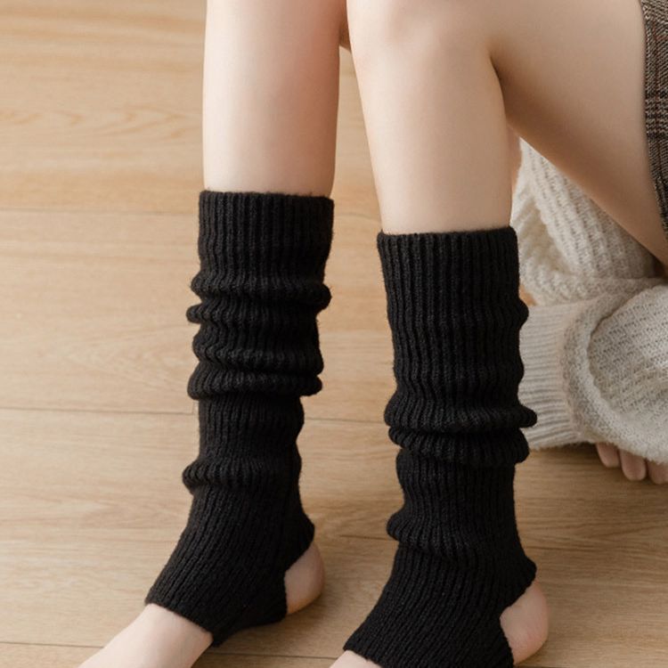 Lolita Leg Warmers Footless Knit Calf Slouch Socks Women Lolita Japanese Jk Boot Covers Mid-Calf Socks