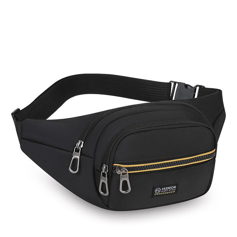 Riñonera de moda transfronteriza, bolso de pecho de tela Oxford impermeable personalizado para hombre, bolso de teléfono móvil de cambio portátil de varios compartimentos