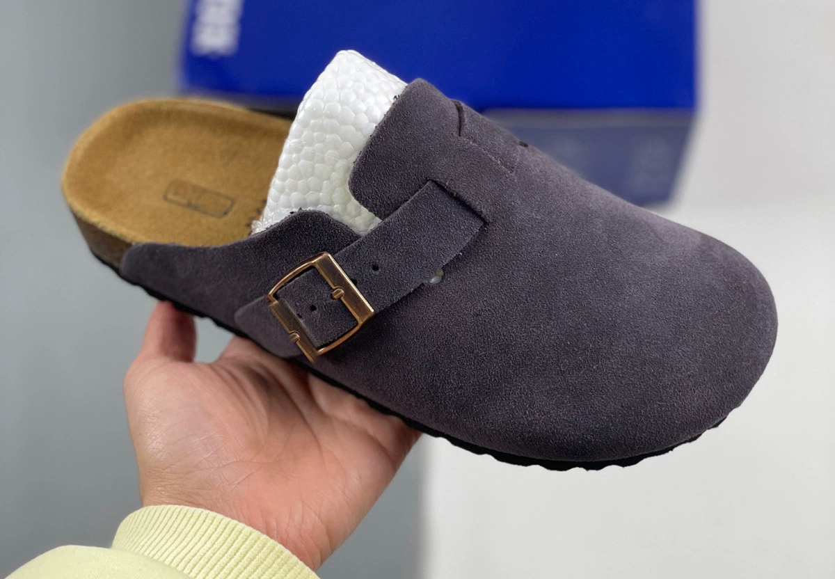 Сандалии Birkenstock из замши для ленивых мужчин BK домашние летние односторонние регулируемые пляжные открытые плоские сандалии для женщин