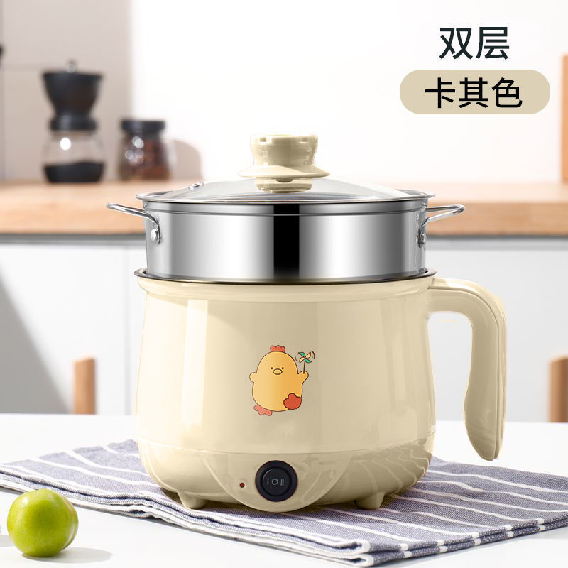 단일 냄비 + 철제 케이지 [건조 방지 + 5년 보증] 카키색