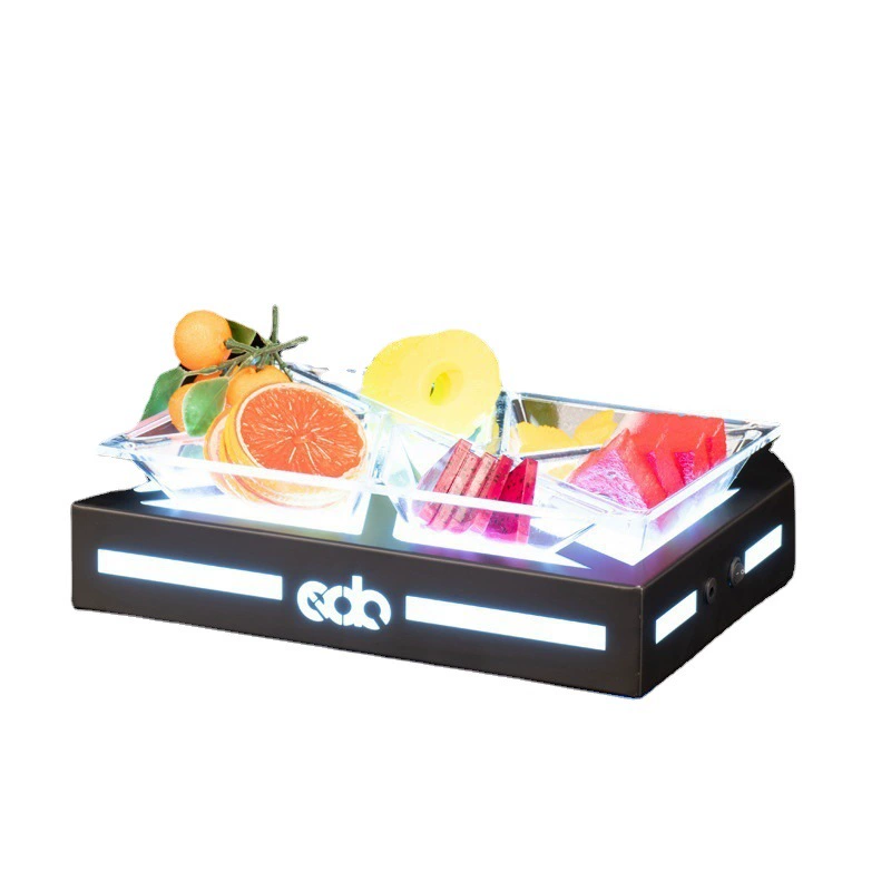 Светящиеся LED-колодец вода фрукты дисковый бар KTV светящаяся закуска диск шесть грид закуски сухофрукты железный сосуд