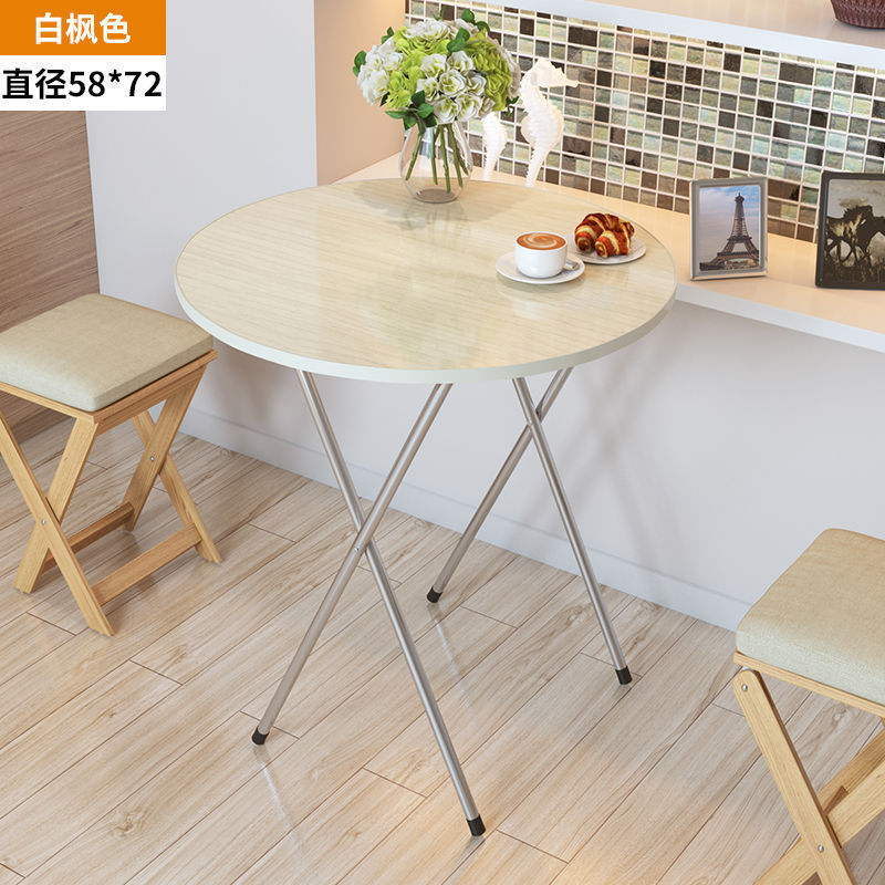 Mesa plegable, mesa de comedor, mesa de comedor, dormitorio portátil, mesa de comedor pequeña, simple para el hogar, de pie en el lado, tipo de casa pequeña