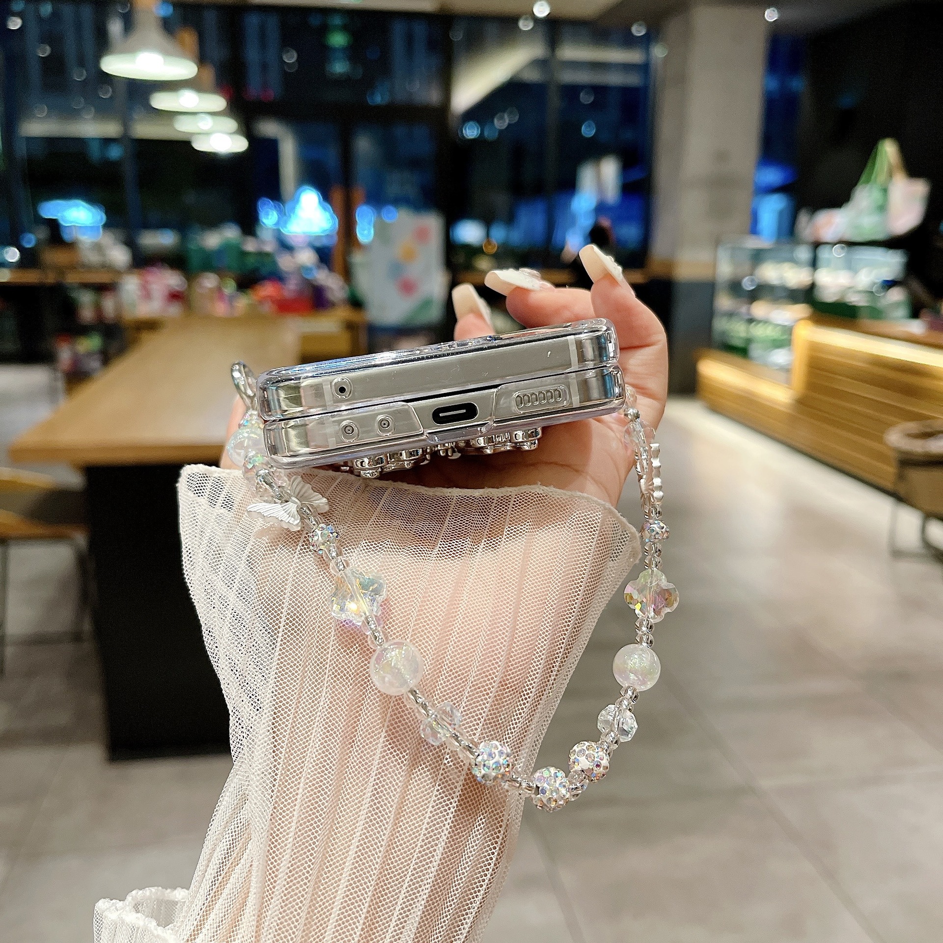 For Samsung Galaxy Z Flip5 Phone Case Feather Yarn Stereo Butterfly Zflip4/3 Folding Screen Saver Cover_voghion.com