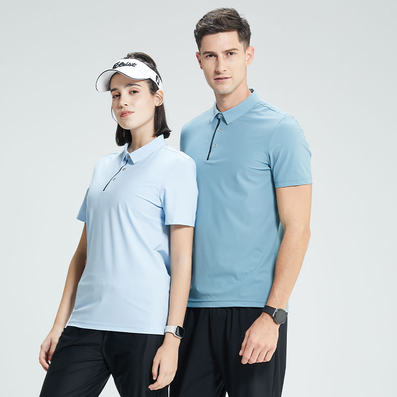 Protector solar, color sólido, top de secado rápido, camiseta deportiva de manga corta para hombre, ropa de fitness de golf, ropa de trabajo al aire libre, solapa, camisa POLO