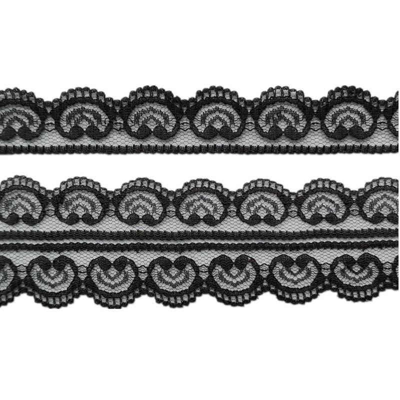 工厂现货彩色手工蕾丝花边diy丝带发饰锦丝针织窗帘花边服装辅料