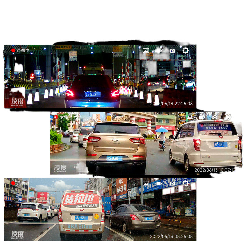 운전 레코더 HD 나이트 비전 프리 라인 전면 및 후면 더블 레코더 휴대 전화 APP 상호 연결된 ADAS 주차 모니터링