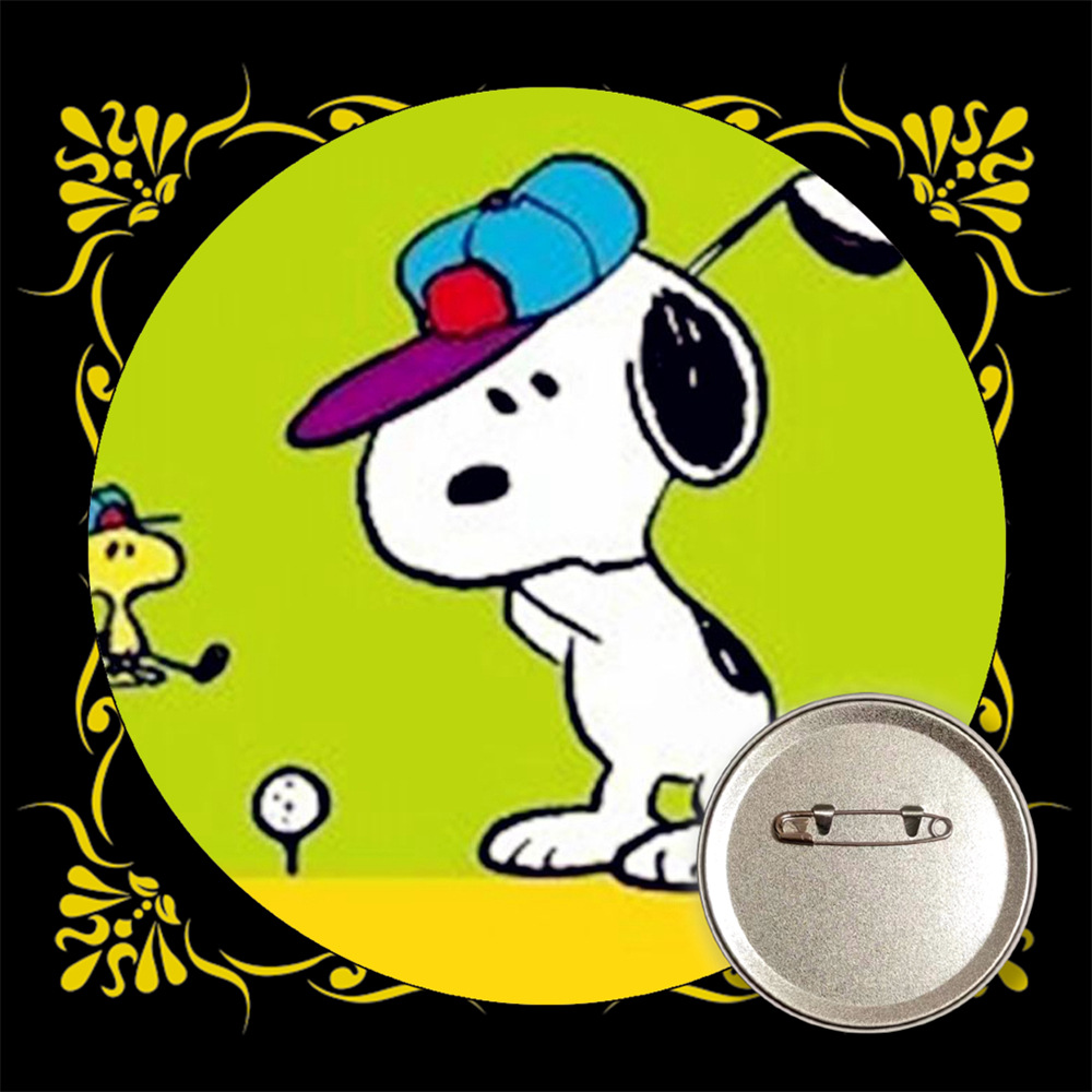 Snoopy bar transfronterizo insignia broche de estaño metal medallas conmemorativas anime periferia al por mayor