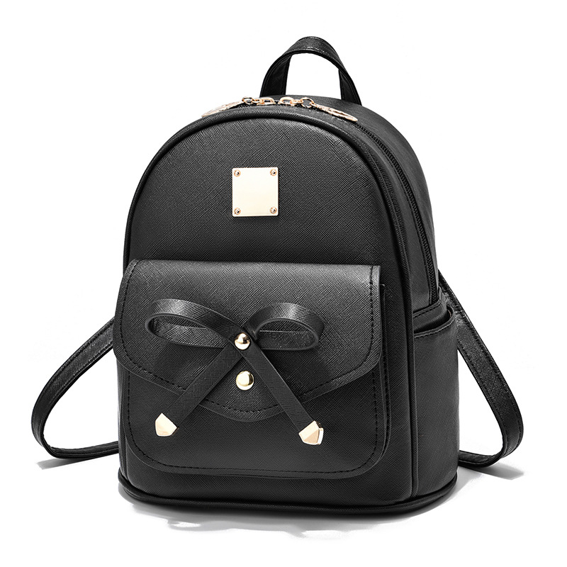 Mochila pequeña para mujer 2025, estilo europeo y americano, mochila escolar con lazo, estilo fresco, bolso pequeño moderno