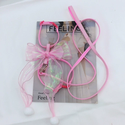 Тяговая веревка для домашних животных Кошка Волшебный большой лук Ремень Тяговая веревка I-образный кошачий ремень Кошка Ходячая веревка Цепь для кошек