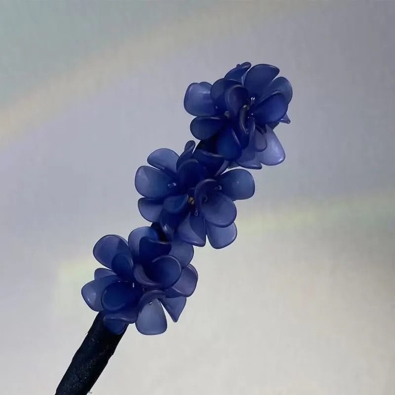 Nuevo artefacto para el cabello con plato de hortensias, temperamento exquisito, plato de flores, accesorio para el cabello, plato de hortensias, palo para el cabello, cabeza de bola, artefacto femenino