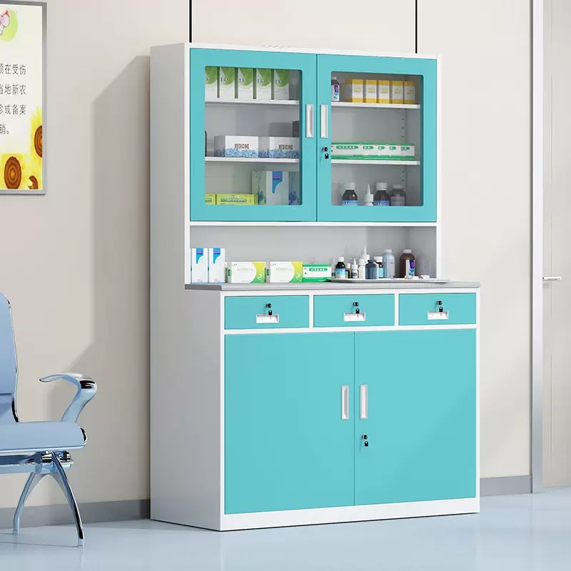 钢制药品柜医院科室西药柜门诊配药柜卫生站药品存储柜医用诊疗桌