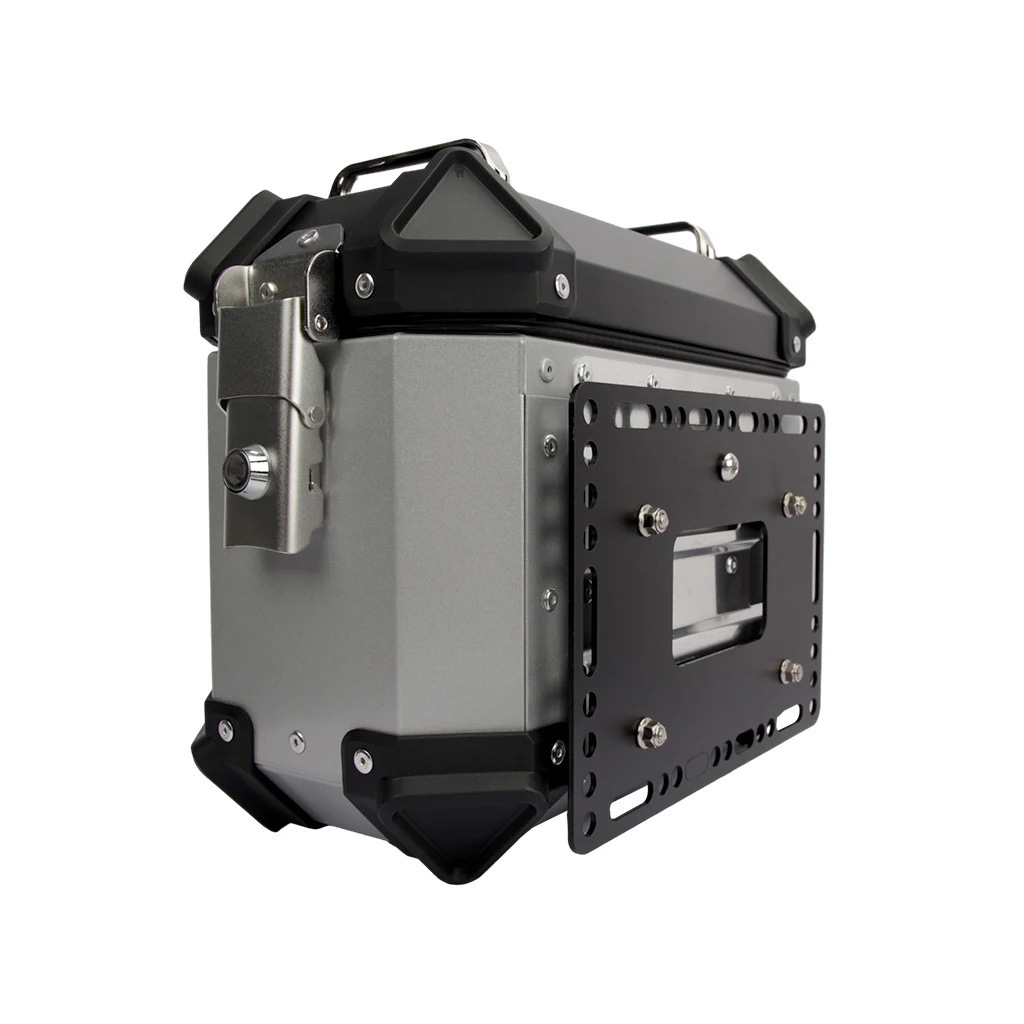 18L Side Box Bracket for Motorcycle, Universal Aluminum Alloy Waterproof and Anti-Collision Side Box, Large Capacity Quick-Release Side Box for Motorcycle Travel
