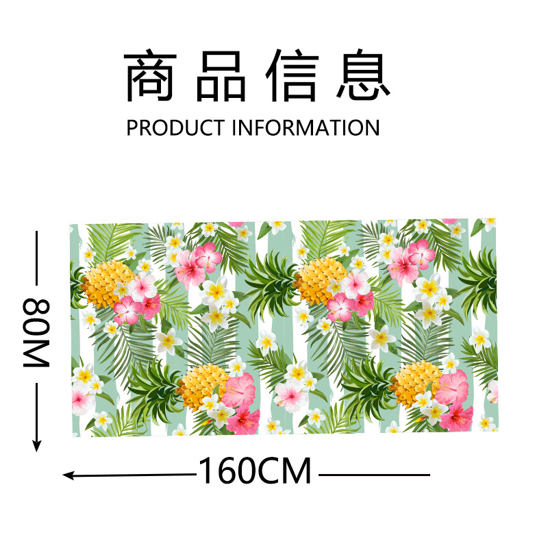 Amazon transfronterizo de suministro exclusivo de fábrica al por mayor Internet celebridad serie rectangular de doble cara de terciopelo Toalla de playa Toalla de baño capa