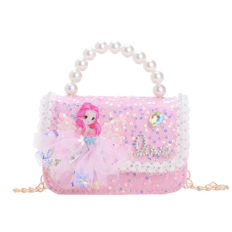 Bolsos para niñas, bolsos de dibujos animados para niñas, bolsos de estilo encantador, bolsos de hombro para bebés, bolsos de princesa