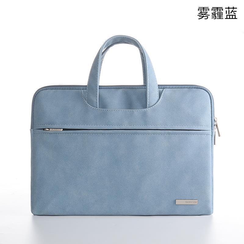 반투명 마이크로 벨벳 모델 - 헤이즈 블루 [트롤리 스트랩 + 숨겨진 핸들 포함]