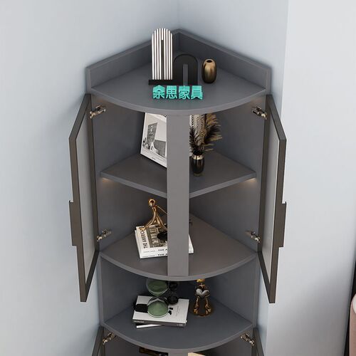 3x Light luxury corner cabinet, corner cabinet, triangular storage rack, living room sofa, corner cabinet, wine cabinet, bedroom storage