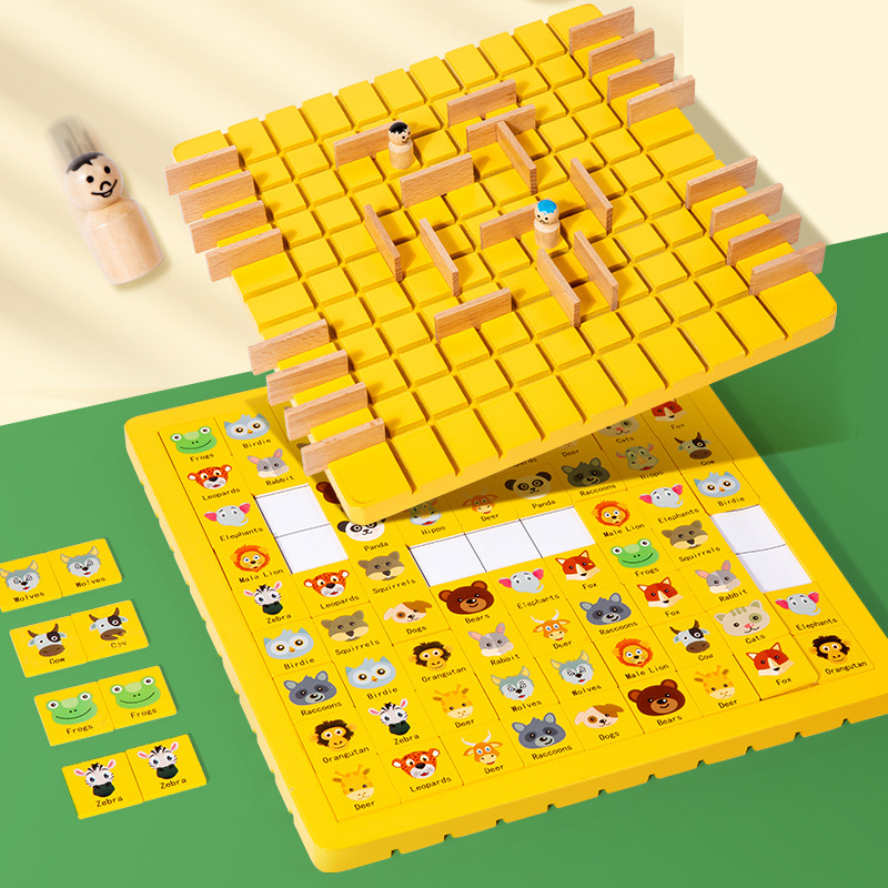 Paso a paso campamento juego de ajedrez juego de rompecabezas de los niños juegos de mesa educativos para niños estudiantes de primaria ruptura de interacción multi-usuario