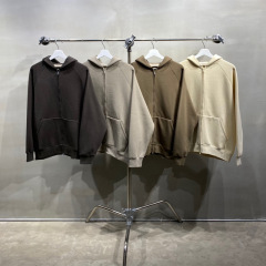 ESSENTIALS シーズン8 FOG ダブルライン バックフリース フード付きジップアップジャケット 冬用 厚手 カジュアル