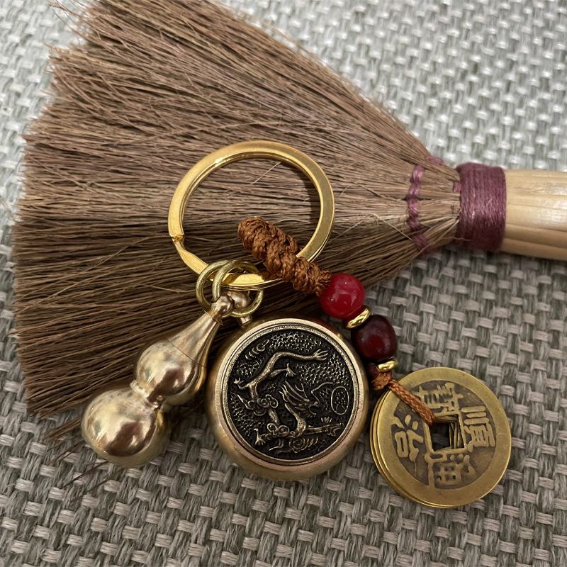 上开口铜葫芦钥匙扣 龙