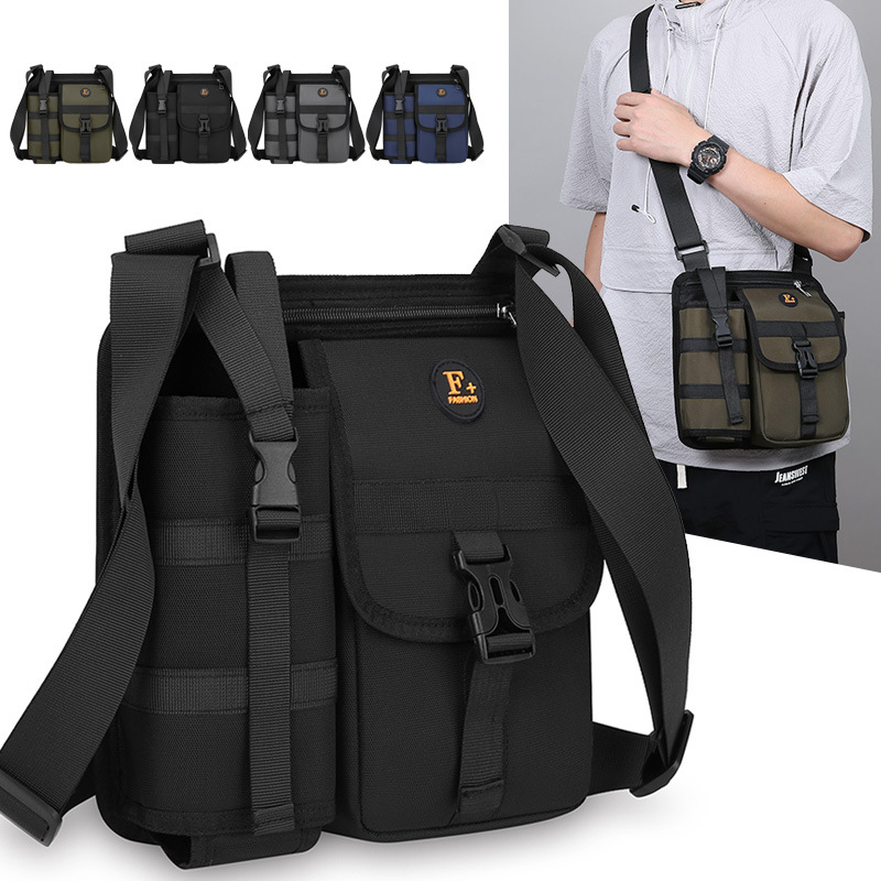 Nuevo bolso de mensajero de un solo hombro para hombre, bolso de ocio al aire libre, bolso de olla de viaje, paraguas impermeable resistente al desgaste, bolso de mensajero de tendencia