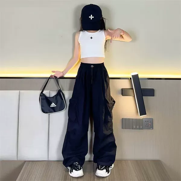 Black nurse uniform, autumn trousers