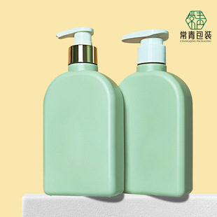 Customized Pe Round Shoulder Flat Lotion Bottle 300ml Intimates Softener Laundry Detergent Packaging Material Repackaged Plastic Bottle