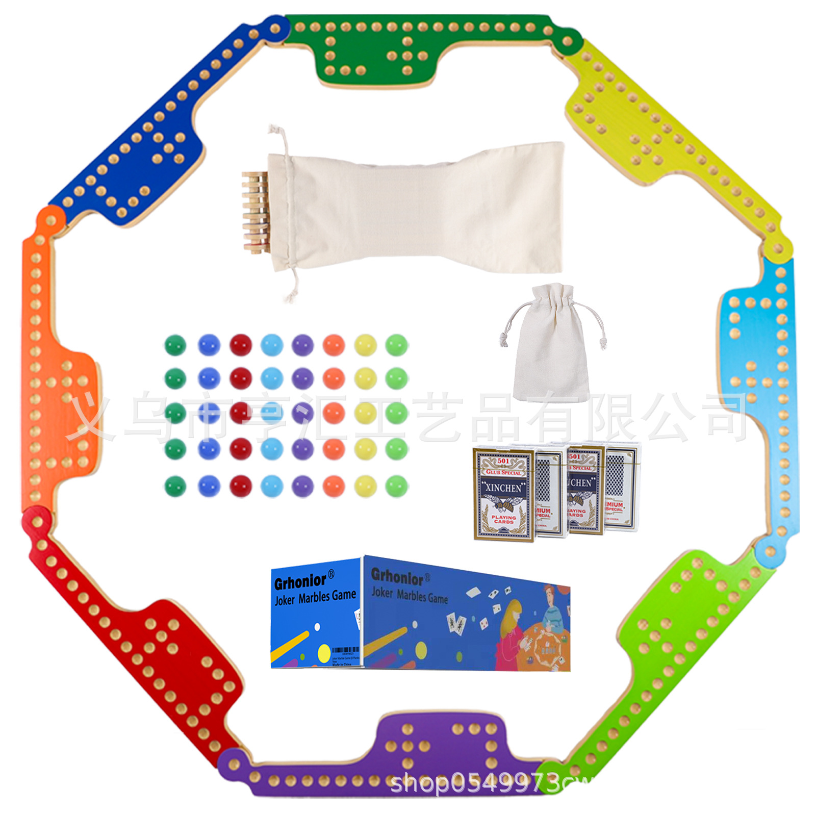 Cross-Border Marbles and Jokers Board Game Card Game