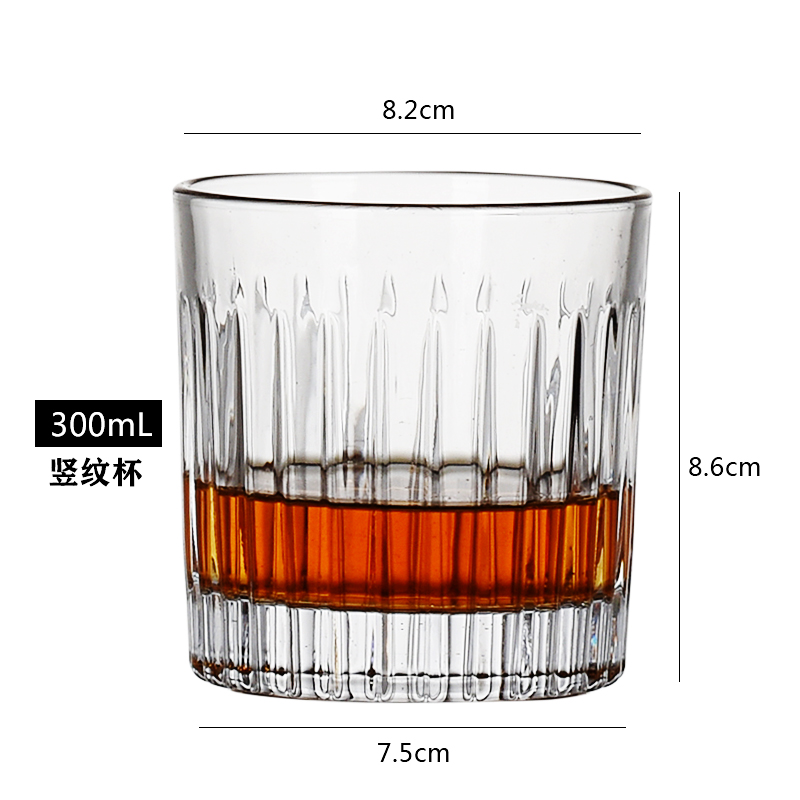클래식 세로무늬 컵 300ml [6개입] 내열 100℃