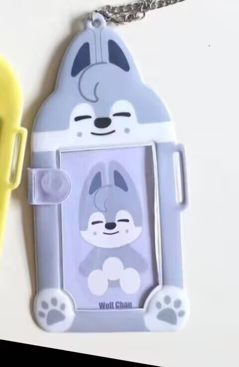 skzoo デイリーウィークリー Doudou アイ磁気カードホルダー Li Longfu 手をつなぐ動物プラスチック PVC ID カードホルダーフォトカード収集|undefined