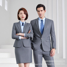 西服职业装男女同款西装套装商务职员白领大学生正装工作服批发