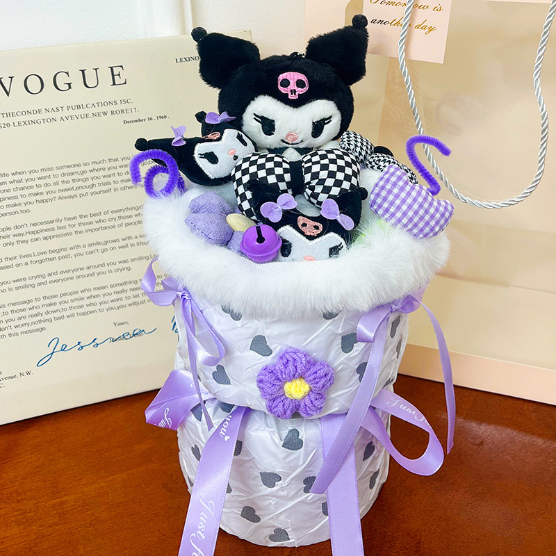 Regalo de Cumpleaños para el Día del Maestro, Temporada de Regreso a Clases, Ramo de Muñecas, Peluche de Kirby Strawberry Bear Kuromi Sanrio