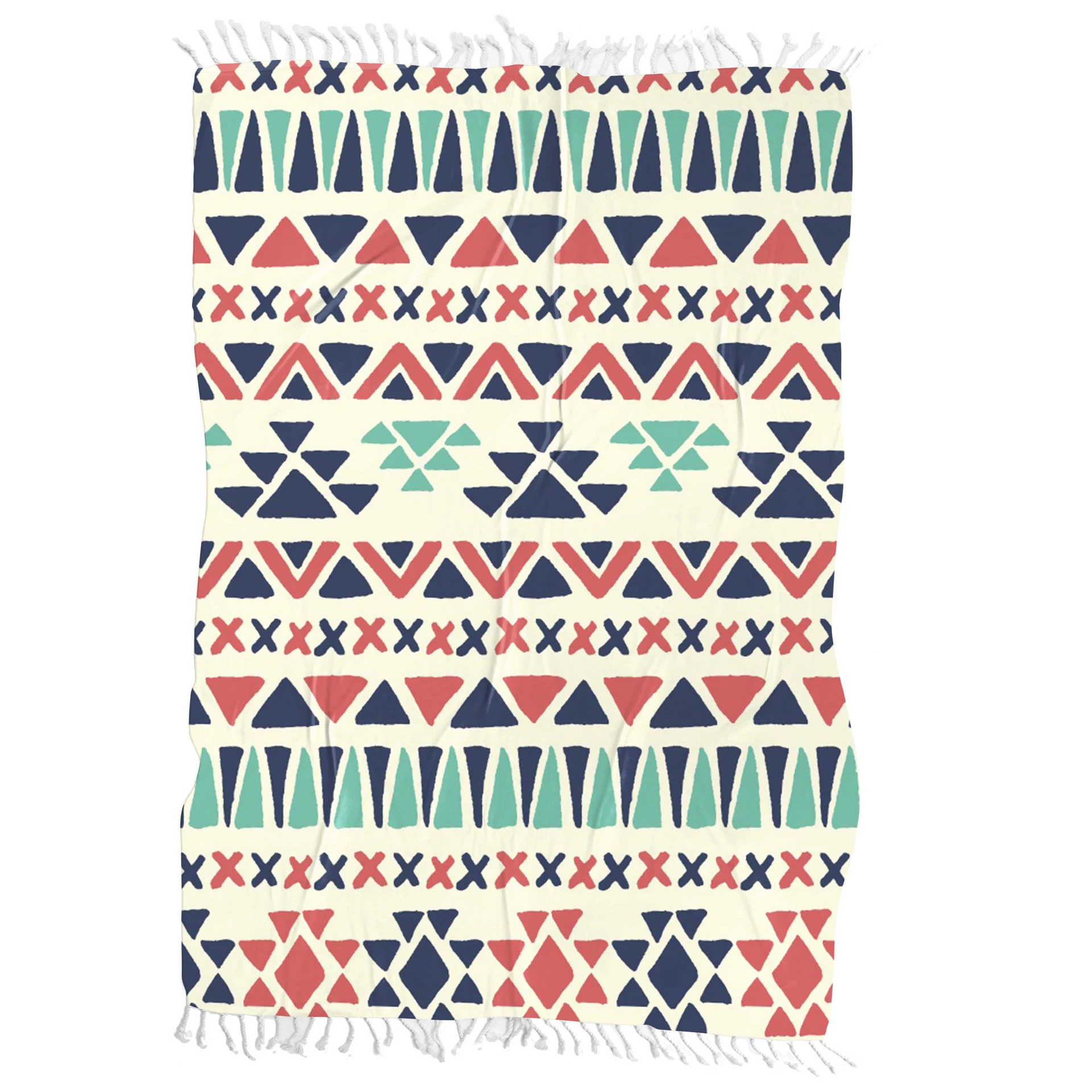 Геометрия печатания полотенца ванны 3Д цифров валика взморья Микрофибер пляжного полотенца квадрата Тассел прямоугольная