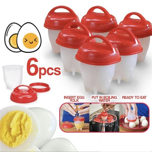 跨境新款Egglettes Egg Cooker硅胶蒸蛋器迷你蒸蛋器6只装鸡蛋杯