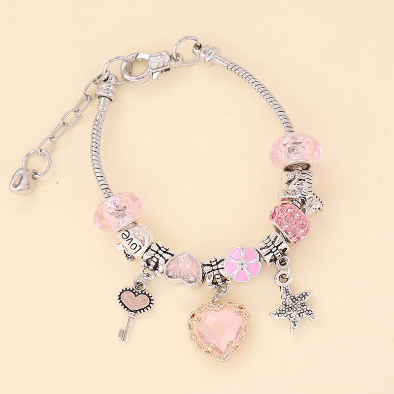 Wholesale Jewelry Fashion Heart-shaped Crystal Pendant Bracelet Nihaojewelry display picture 5