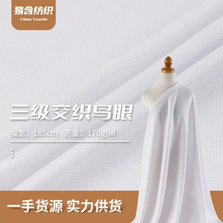 75D全涤三级交织鸟眼布 吸湿排汗速干功能性网眼布T恤运动服面料