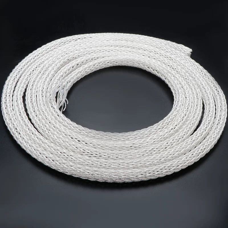 OCC монокристальная серебряная 24-жильная оплетённая проволока, 12AWG основной акустический кабель, соединительный провод для динамиков