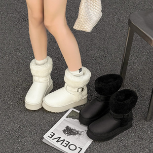 ��Ƥ���ë5cm���ѩ��ѥŮ���ӽq�Ӻ�ů������Ͳѥ�|������Ь