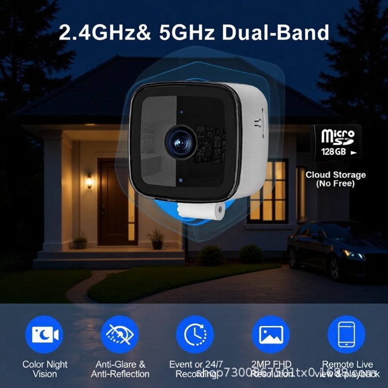 Cross-Border Window Camera Wireless Wifi High-Definition Night Vision 1080P Window Camera Mobile Phone Remote Monitoring