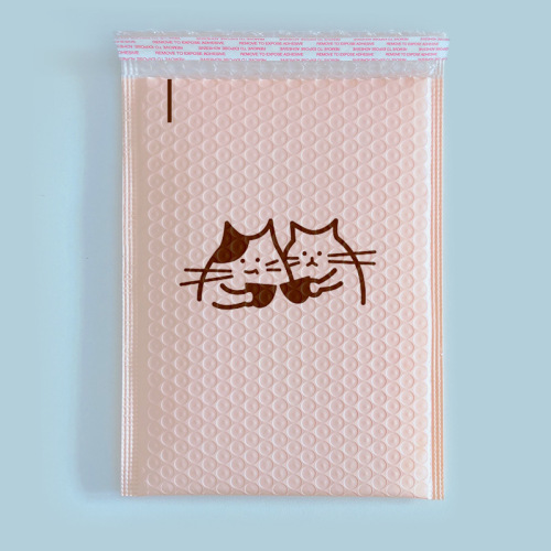 Nude pink bubble bag formulated co-extruded film bubble envelope bag foam express bag wholesale express packaging bag factory