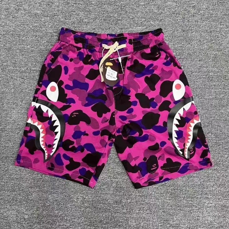 2026 Loose Shark Shorts, Casual Sports Summer Printed Camouflage Men's Beach Shorts, One-Piece Drop Shipping